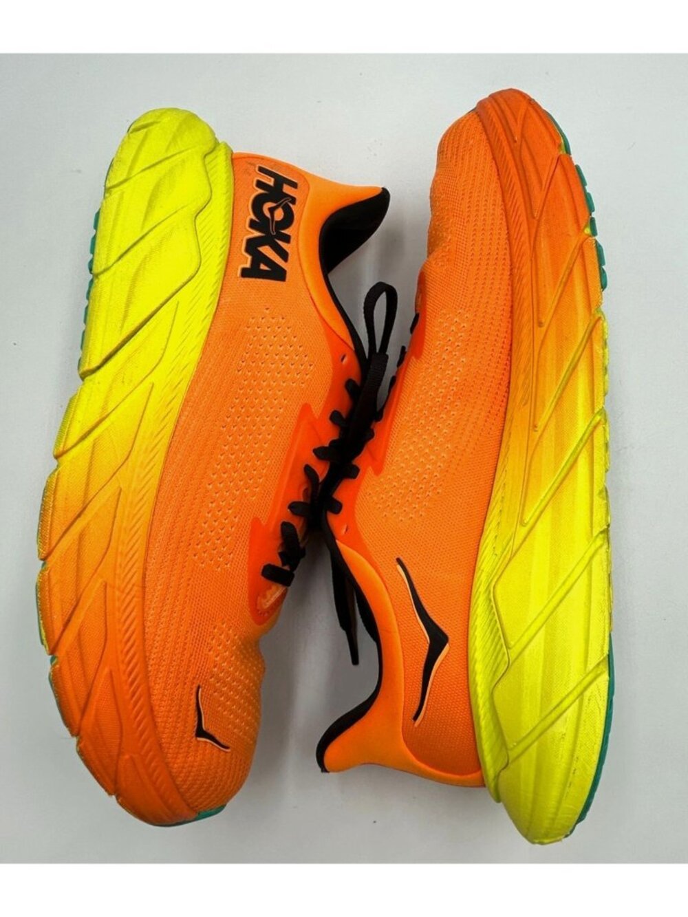 Hoka One One Men’s Orange Yellow Mesh Arahi 7 Running Shoes Size 11 3515 - Picture 13 of 16